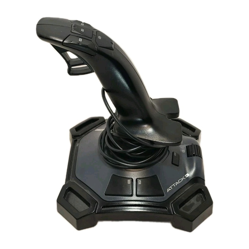 Logitech Attack 3 USB Joystick Flight Stick GUC PC Gaming ✈️🎮